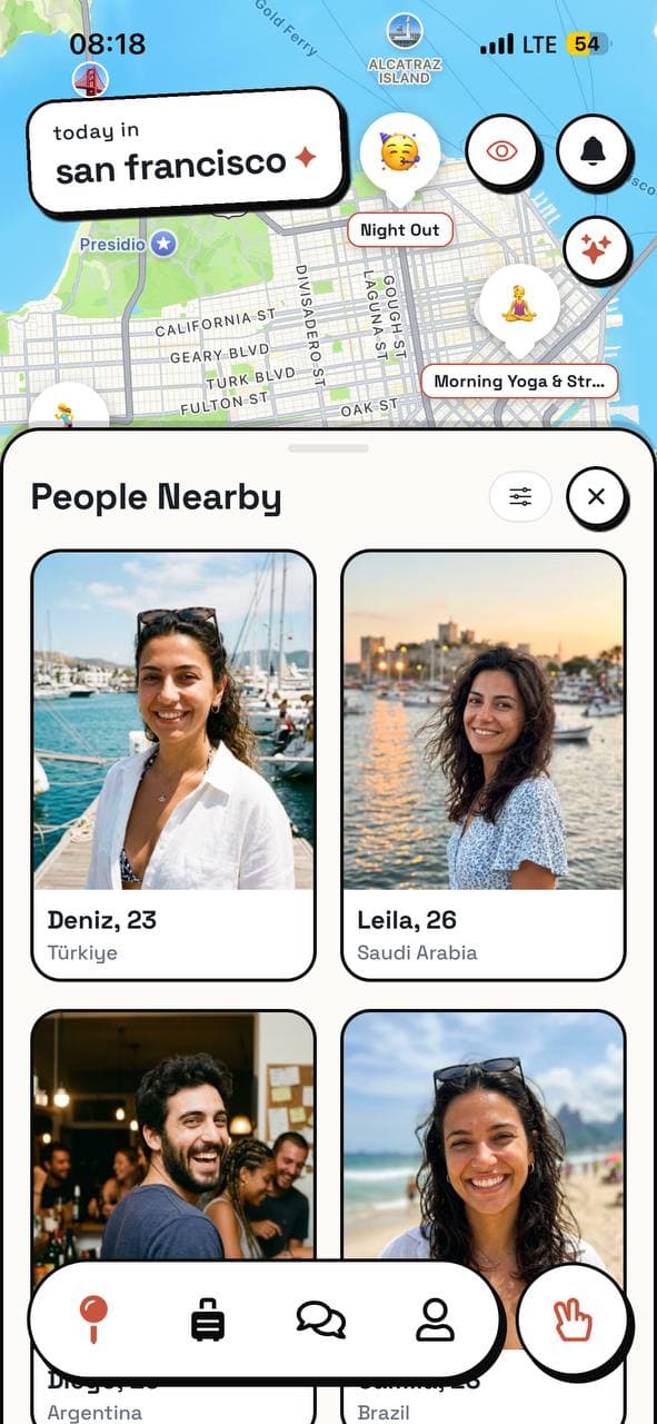 Filter travelers on Suppertime